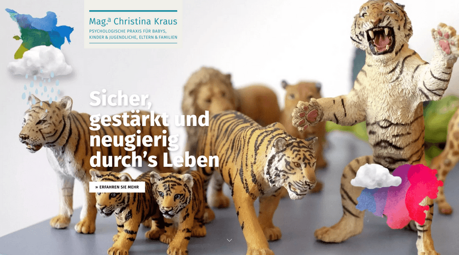 Webdesign der Website christinakraus.at