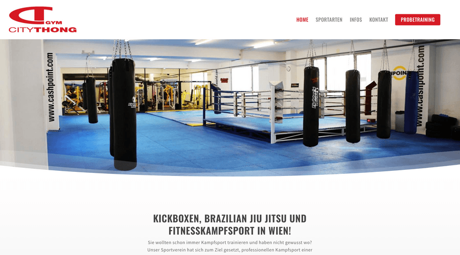 Webdesign der Website citythong.at