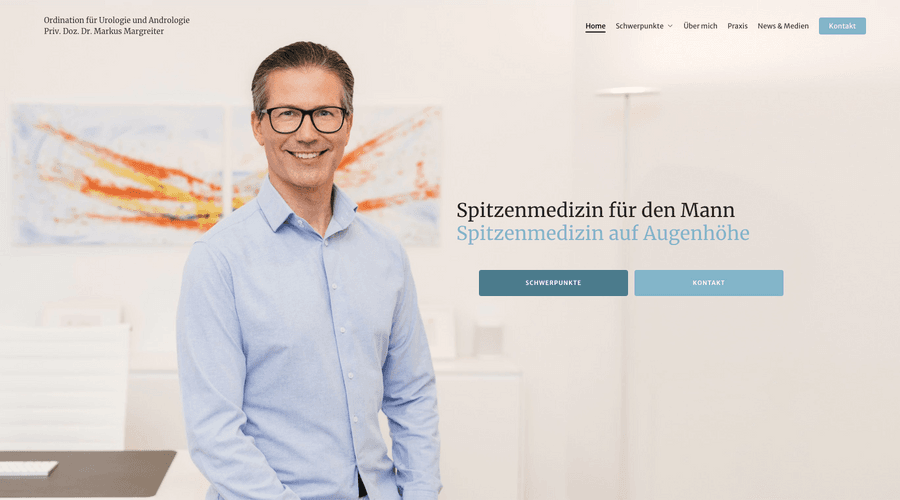 Webdesign der Website dr-margreiter.at