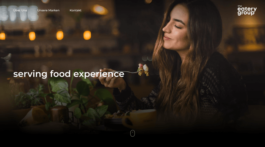 Webdesign der Website eaterygroup.at