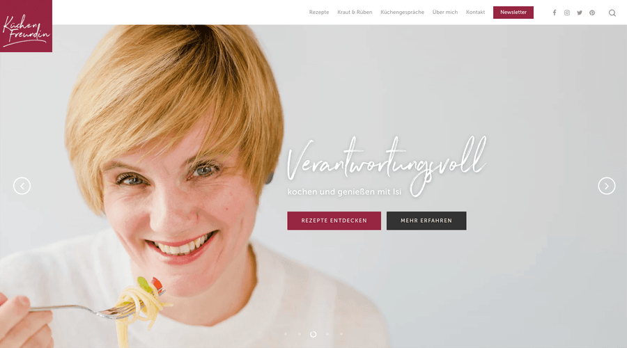 Webdesign der Website kuechenfreundin.at