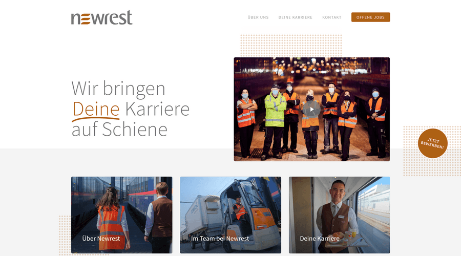 Webdesign der Website newrest.at