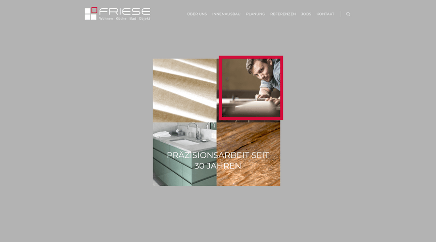 Webdesign der Website schreinerei-friese.de